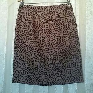 LOFT Ann Taylor Pebble Print Silk Blend Pencil Skirt Size 4 Mauve Brown